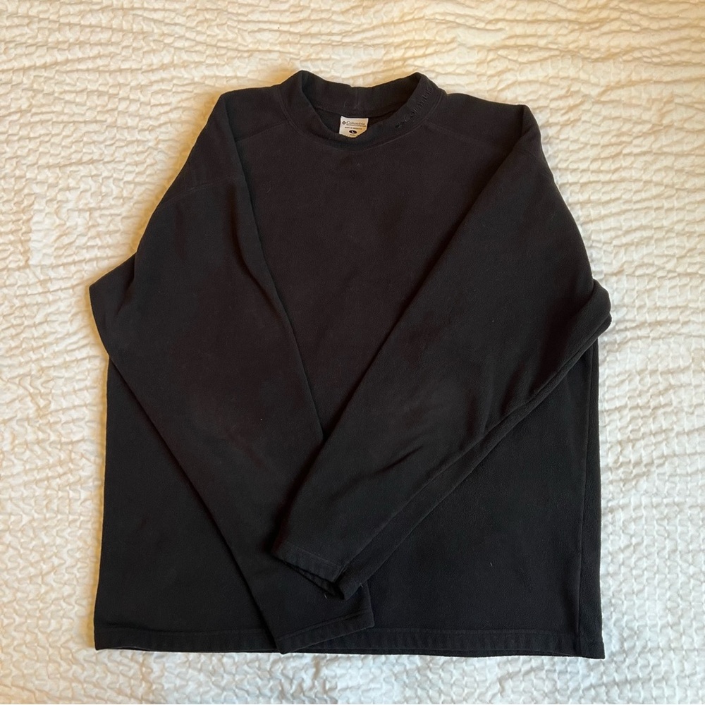 Columbia- Men’s Mock Neck Fleece Sweatshirt- Black- Large - Picture 6 of 8